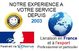 Nous acceptons les paiements via Chorus ou mandat administratif , livraison en France et � l'international aux professionels et aux particuliers, la Garantie satisfait ou rembours�,  
